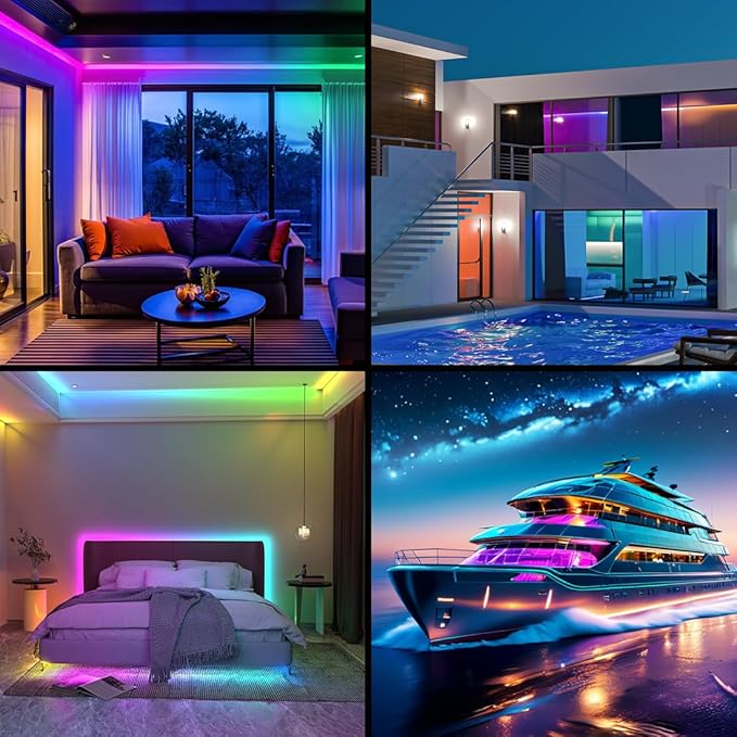 BTF-LIGHTING IP68 Waterproof Outdoor WS2815(Upgraded WS2812B) RGB LED Strip Individually Addressable 5050SMD Dual Signal DC12V 16.4ft 150Pixel Can Work Outdoor 12MM Width(No Adapter or Controller)