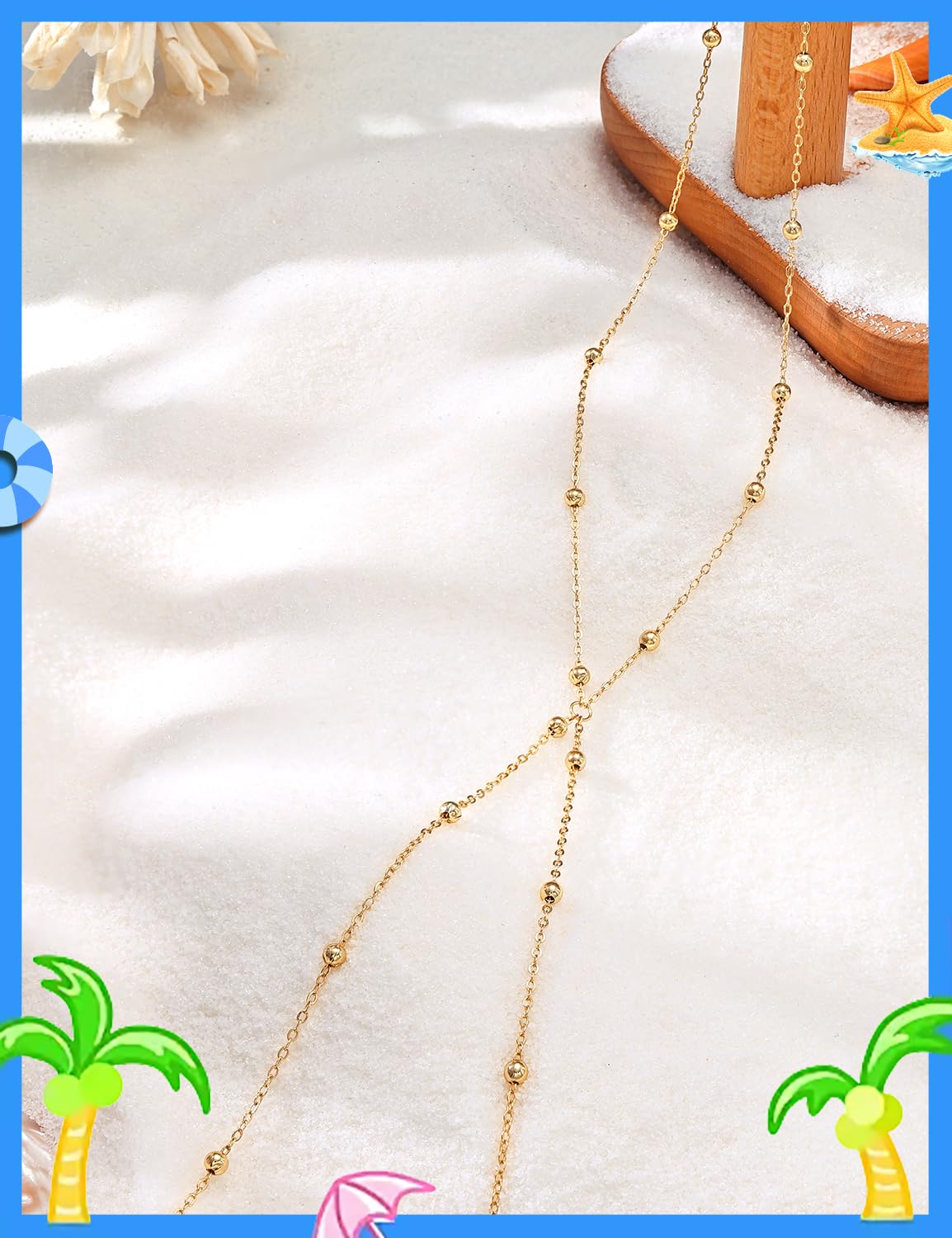 HEVOCY Gold Waist Chain for Women, Trendy Layered Belly Chain Jewelry, Adjustable Body Chain for Beach & Summer Outfit