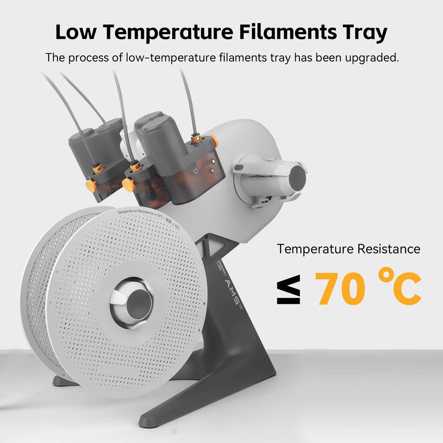 Original AMS Detachable Filament Spool Compatible with Bambu Lab 3D Printer,Reusable Filament Reel Holder Fits PLA, PETG, ABS Filament Spool for Bambulab A1/A1 Mini,Support Low-Temp Environment ≤ 70°C