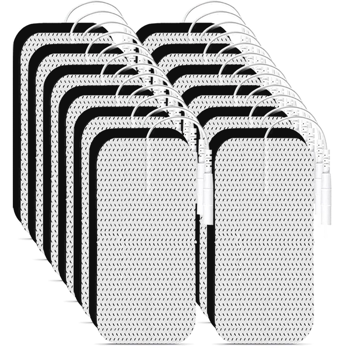 Tens Unit Electrode Pads 2"X4" 24Pcs Reusable 3rd Gen Upgraded Self-Stick Large Rectangular TENS Pads Replacement Compatible with TENS 7000, AUVON, Etekcity, TENKER, HealthmateForever TENS