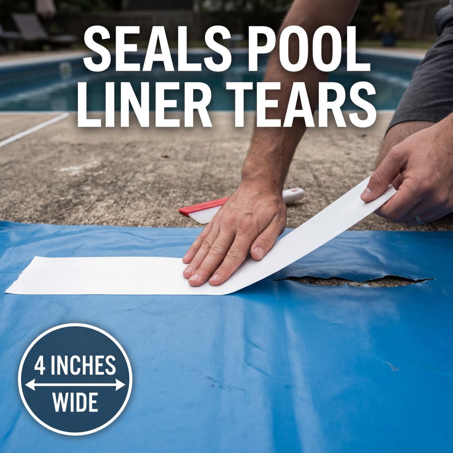 Better Boat Clear Waterproof Tape for Leaks Heavy Duty Marine Grade Seal Tape, 15 ft x 4 in, Invisible Repair, Pools, Shower, Windows