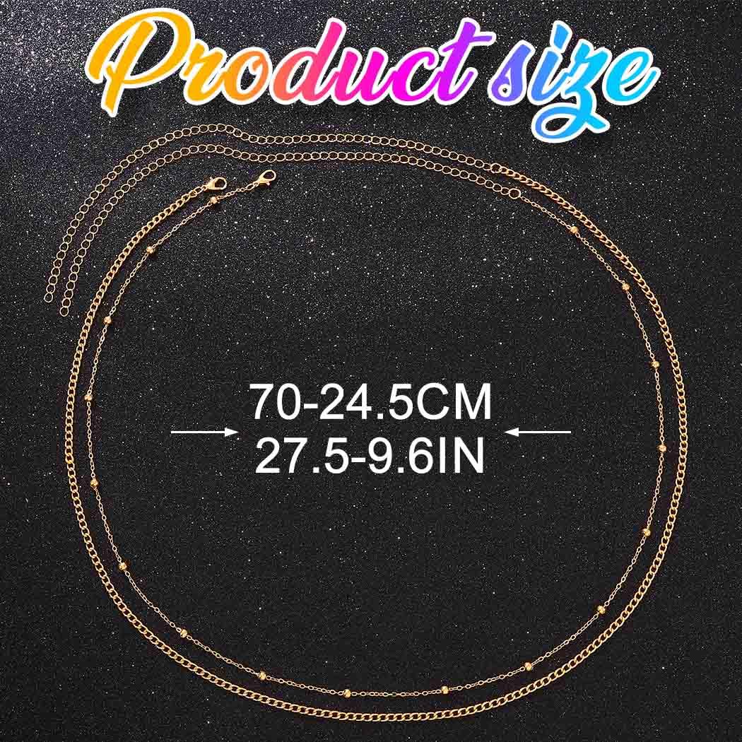 Asooll Beads Waist Belly Chain Gold Layered Summer Beach Bikini Adjustable Body Accessories for Women (SET A, Free size)