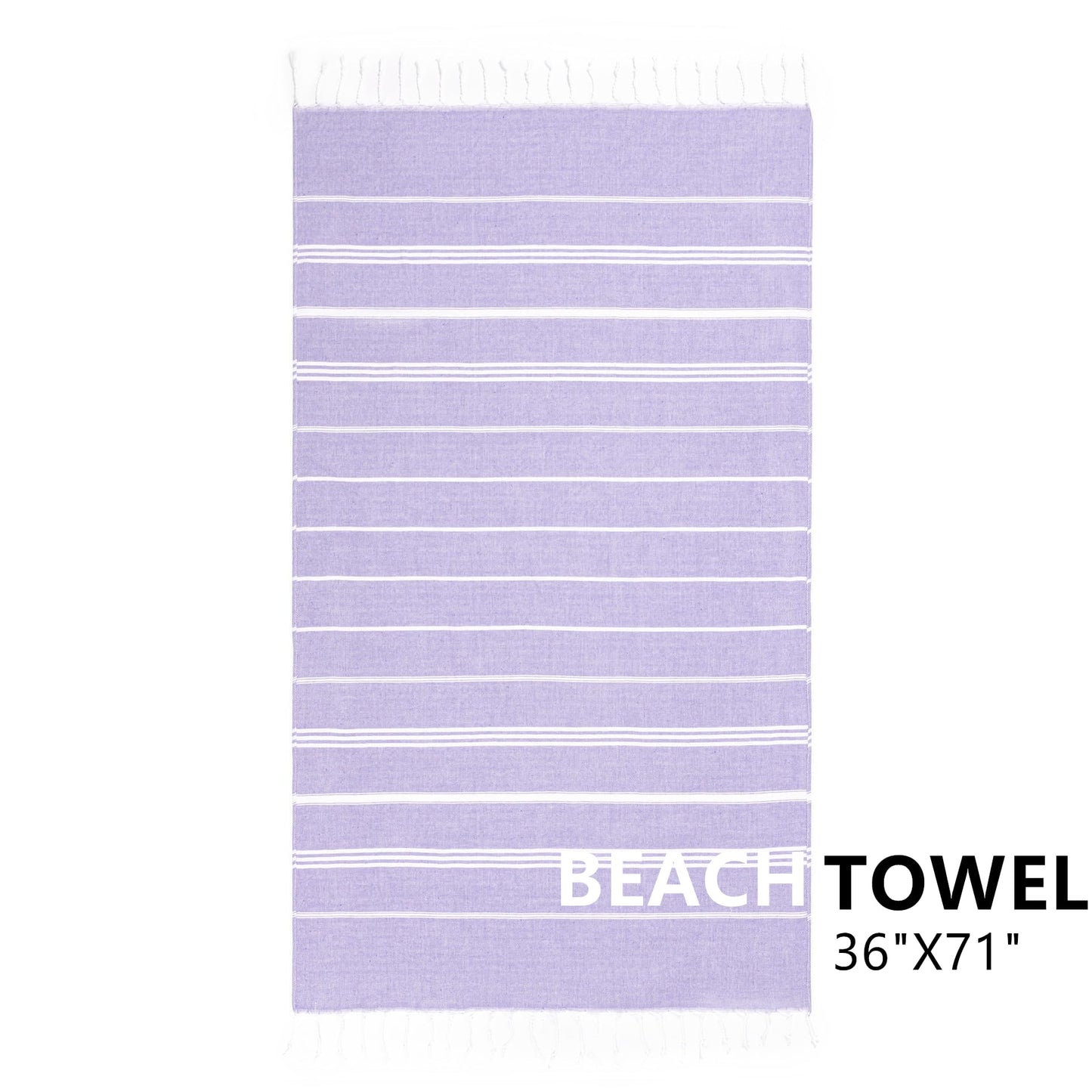 Turkish Beach Towel, 36"x71" Quick Dry Sand Free Oversized Towel, Purple