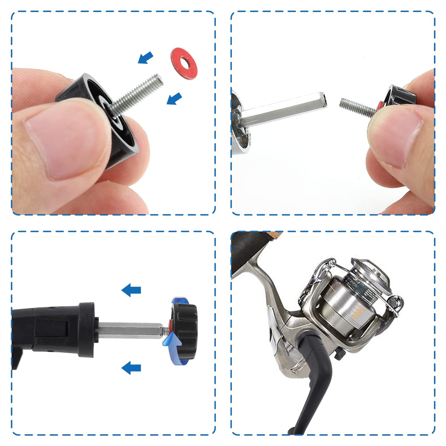 Cionyce 3 PCS Plastic Power Handle Fishing Reels Spinning Handle