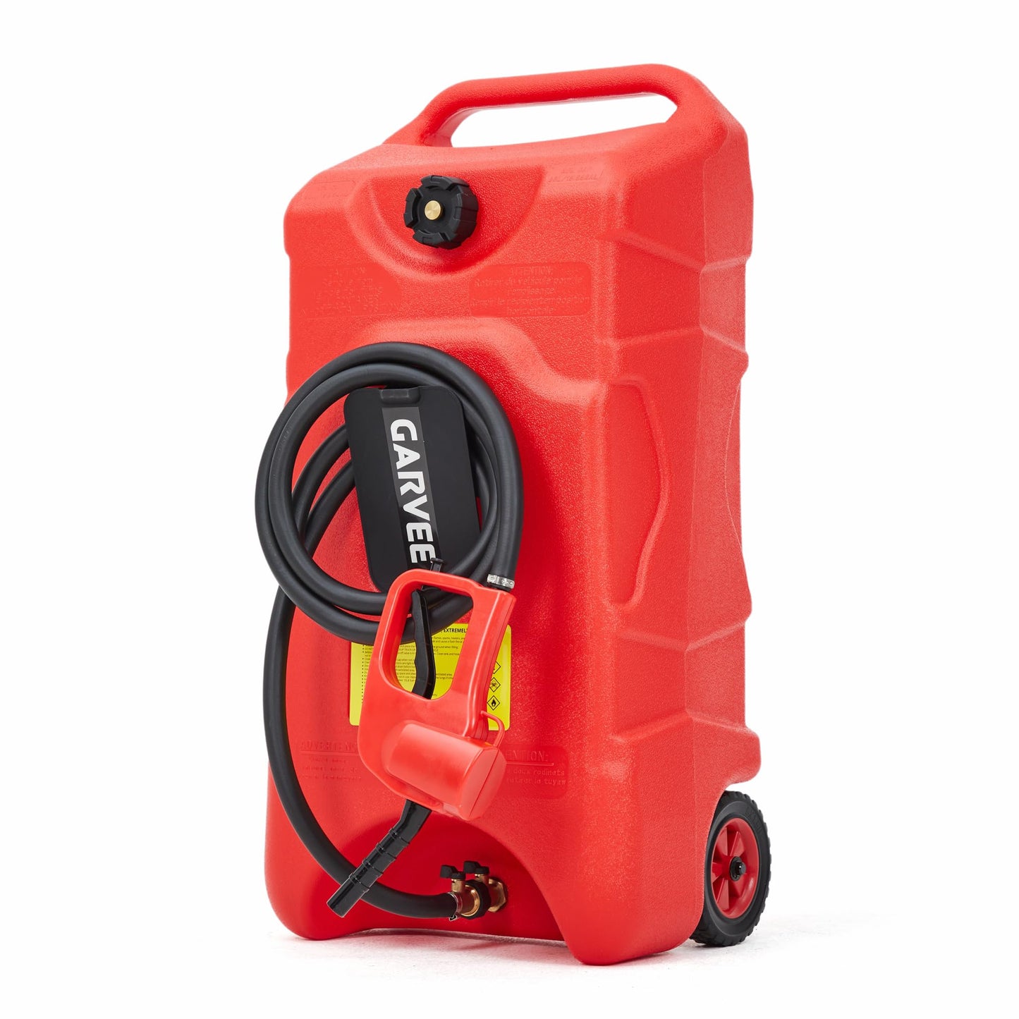 Garvee 16 Gallon Gas Can with Manual Pump, Fuel Tank Container with LE Fluid 10 FT Transfer Siphon Pump, Portable Diesel Gas Sto