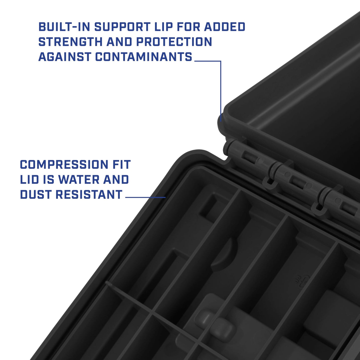 Sheffield Ammo Box Made in USA, Stackable Lockable Ammo Storage Box, Black
