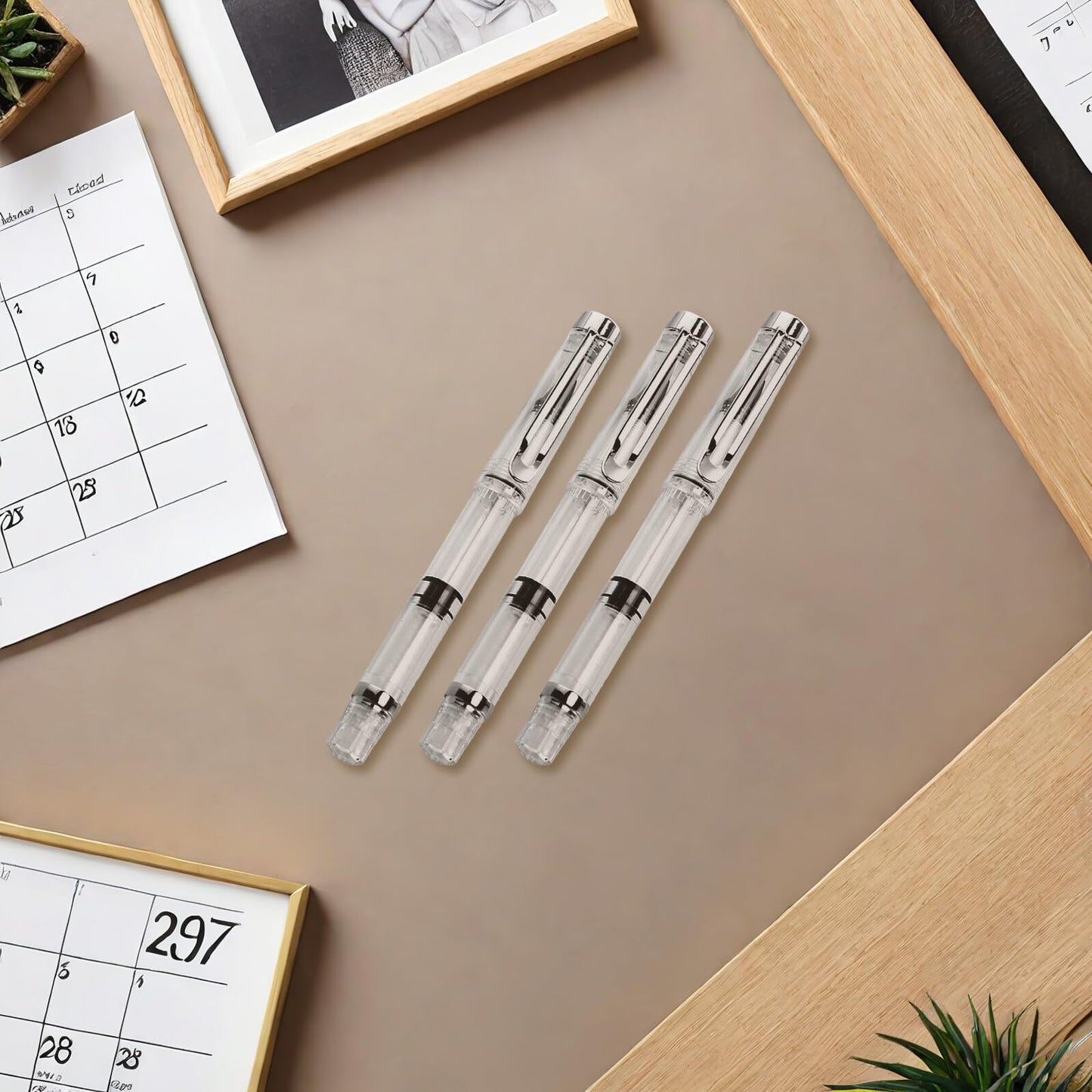 NUOBESTY Refillable Fountain Brush Pen Soft Bristle Calligraphy Pen Smooth Writing Ink Brush for Watercolor Painting Drawing 5.51 Inch