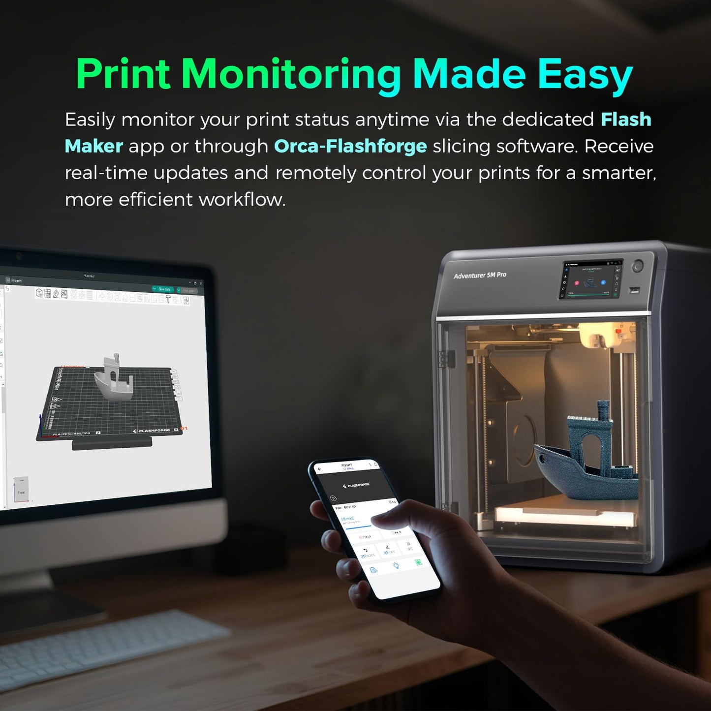 FLASHFORGE Camera Kit for Adventurer 5M/Pro/AD5X 3D Printer, Real-time and Remote Monitoring, Compatible with Flash Maker App, 3D Printer Parts for AD5M/AD5M PRO/AD5X