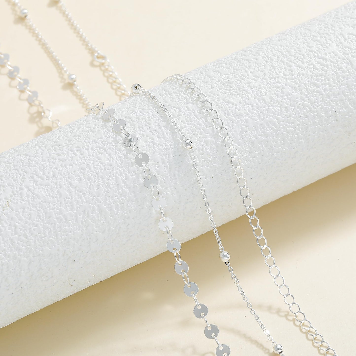 QILMILY Silver Jewelry for Women - Silver Layered Waist Chain Belt for Women Adjustable Sexy Bikini Gold Jewelry Dainty Body Chain Gifts