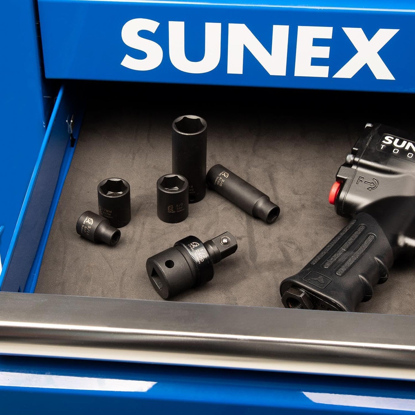 SUNEX TOOLS 2300, 1/2" Drive, Universal Impact Joint, Cr-Mo Steel, Radius Corner Design, Flexible, Meets ANSI Standards