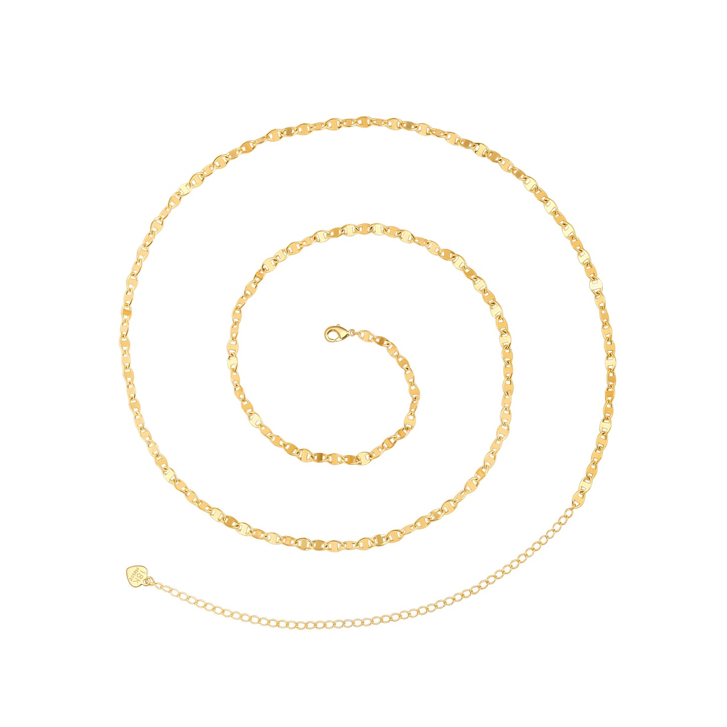 PEARLADA Shiny 18k Gold Plated Waist Chain Belt, Waist Beads Body Chain Jewelry, Belly Chain Belt for Waist
