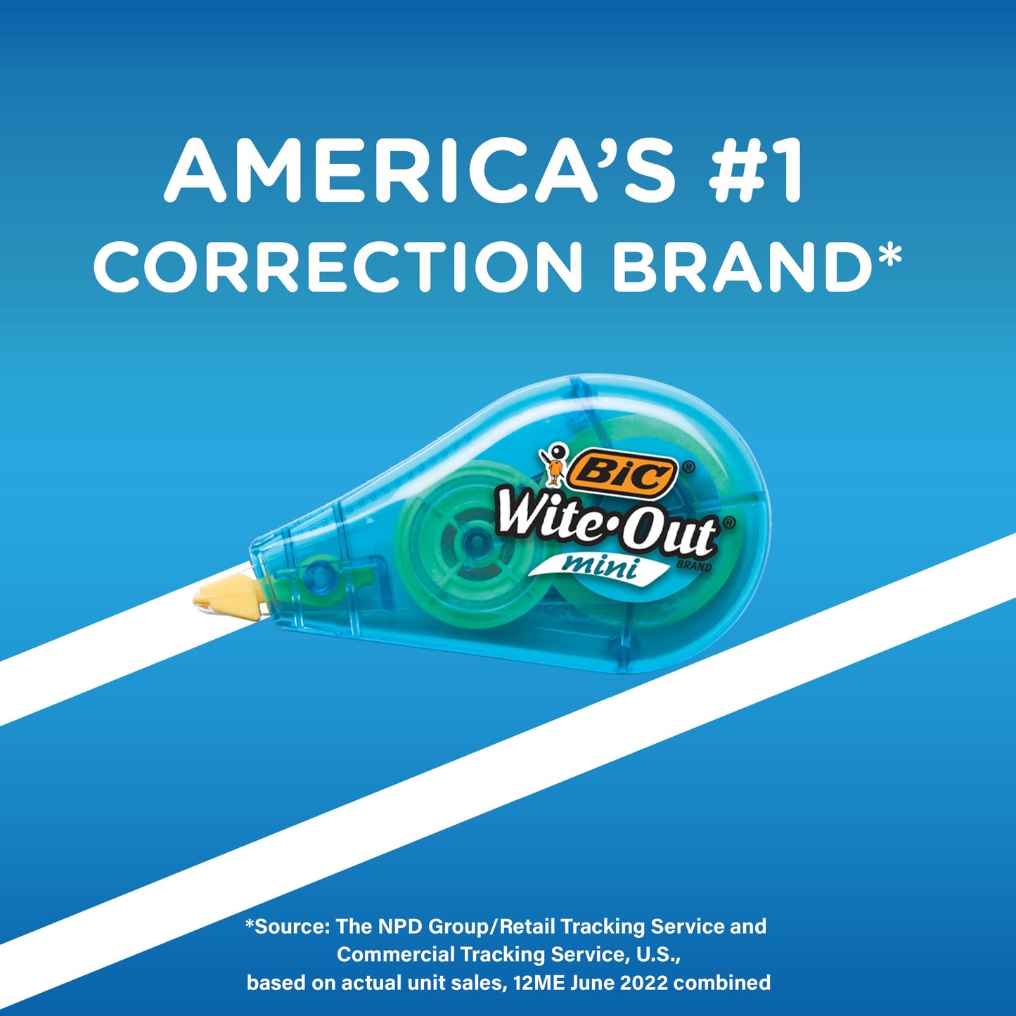 BIC Wite-Out Brand Mini Correction Tape, White Out, Tape Applies Dry, Great For School And Home 12-Count (Pack of 12, 144 Count Total)