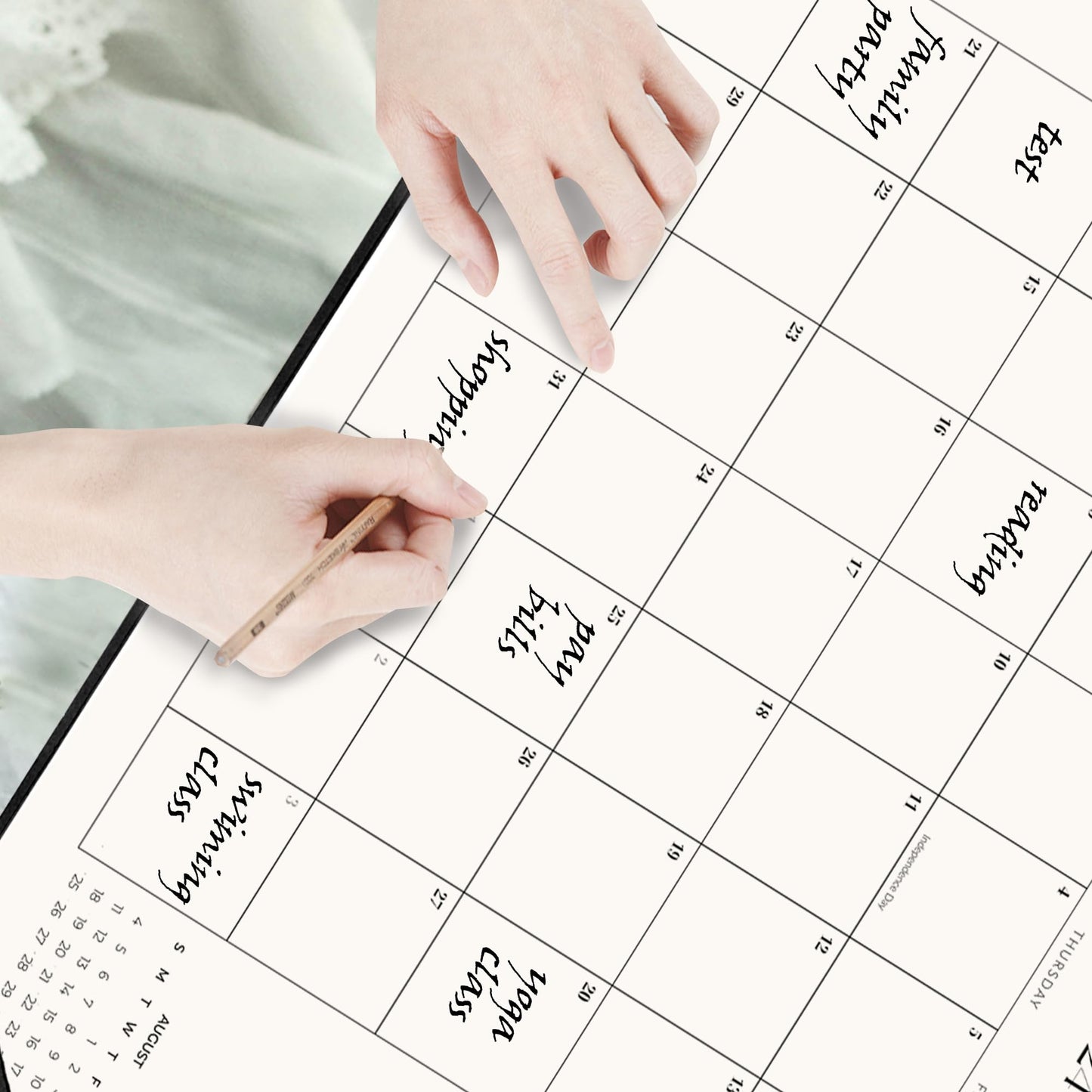 Tutazook Large Desk Calendar 2026-2027 with Desk Mat, Desktop Calendar 18 Monthly Runs from January 2026 to June 2027, Desk Pad Calendar 22 x 17 Inch Perfect for Planning, Organizing, and Scheduling Your Life (Black)