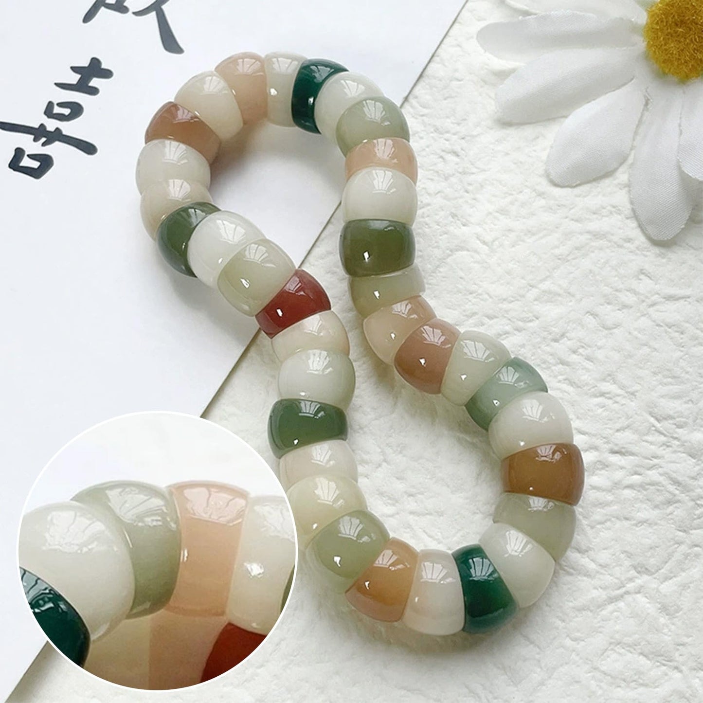 Embtrem Fidget Bracelet Bodhi Seed Bracelets Anxiety Fidget Bracelets Protection Healing Stretch Alleviate Anxiety Stress Protection Healing Bodhi Jewelry Gifts for Women Men