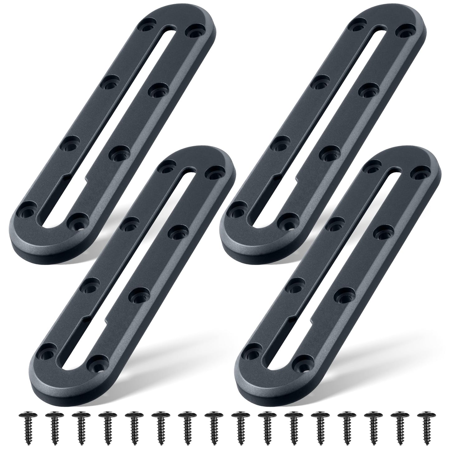Hohean 4 Pack 7 Inch Kayak Track, Kayak Low Profile Track for Fishing