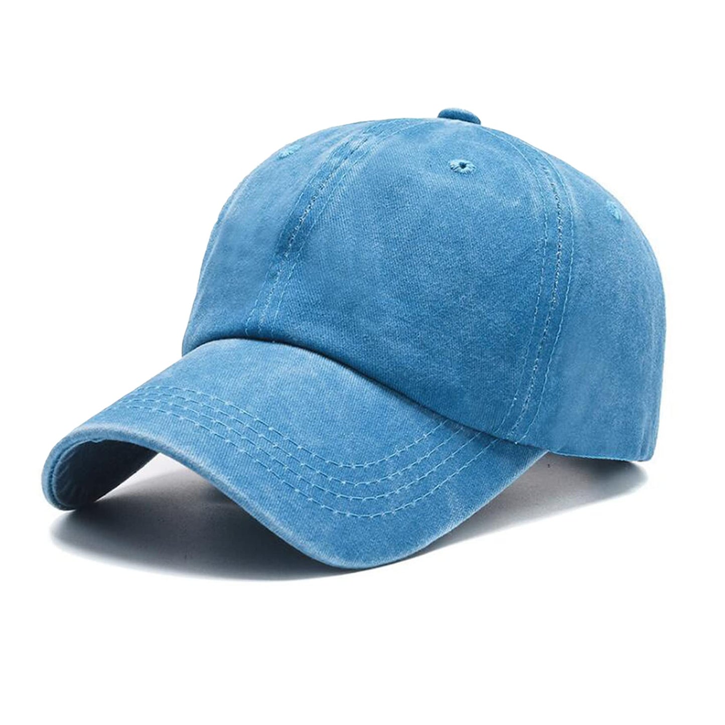 NPJY Baseball Cap Golf Dad Hat Adjustable Original Classic Low Profile Cotton Hat Vintage Washed Distressed Trucker Cap Turquoise(Washed)