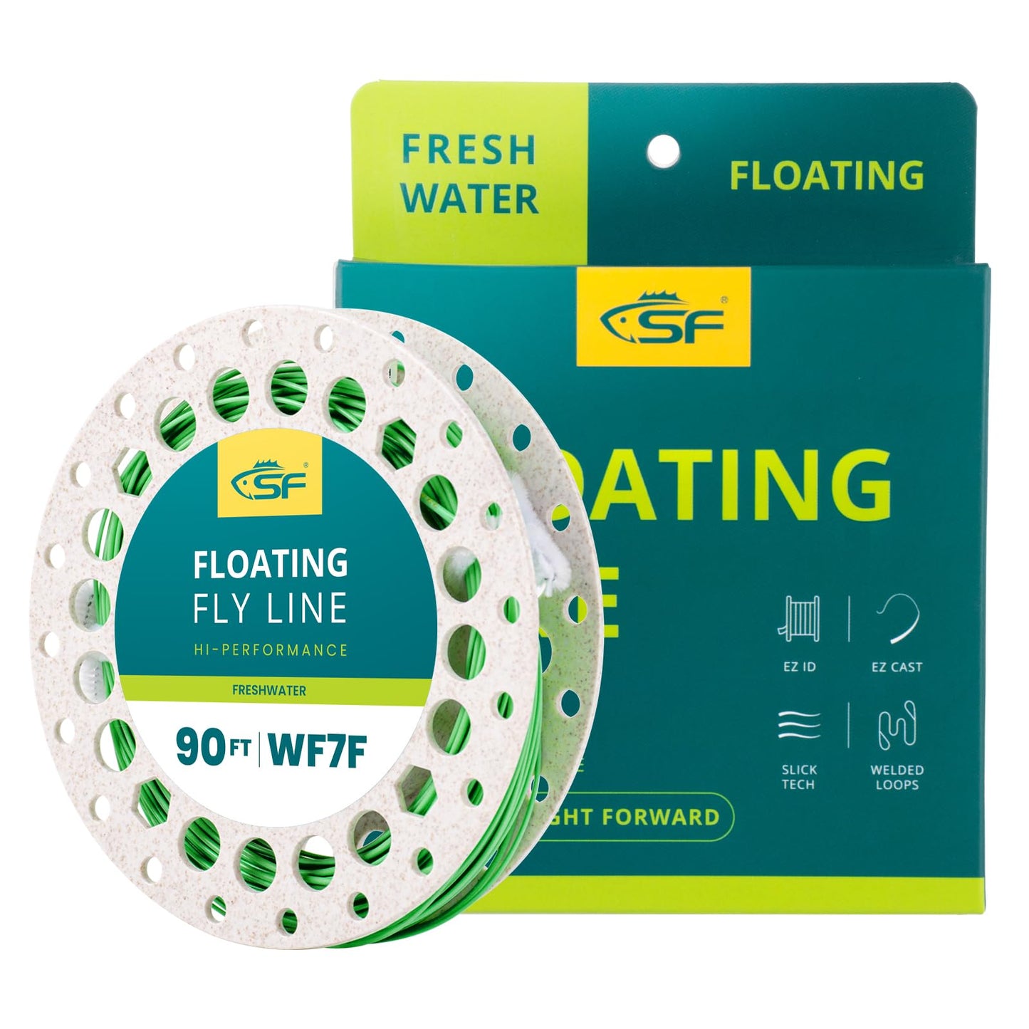 SF Fly Fishing Line with Welded Loop Weight Forward Floating Fly Line WF7F 90FT