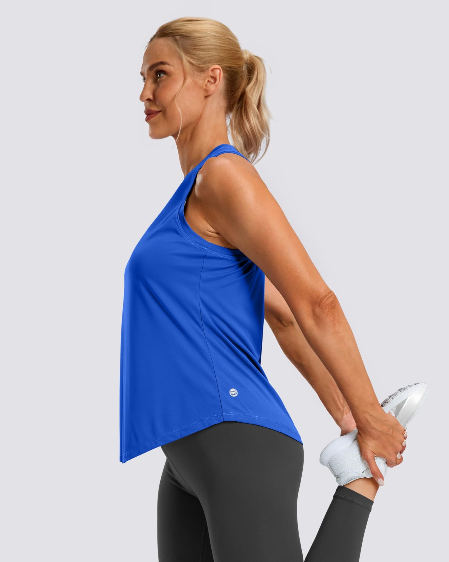 G Gradual Women's Workout Tank Tops Racerback Athletic Yoga Tops Loose Fit Sleeveless Running Gym Sports Shirts for Women(Royal Blue,XL)