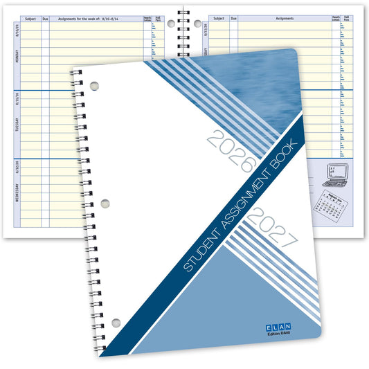 Elan Publishing Company Dated Student Planner: for Middle or High School August - July Dated for 2026-2027 Academic Year (Blue)
