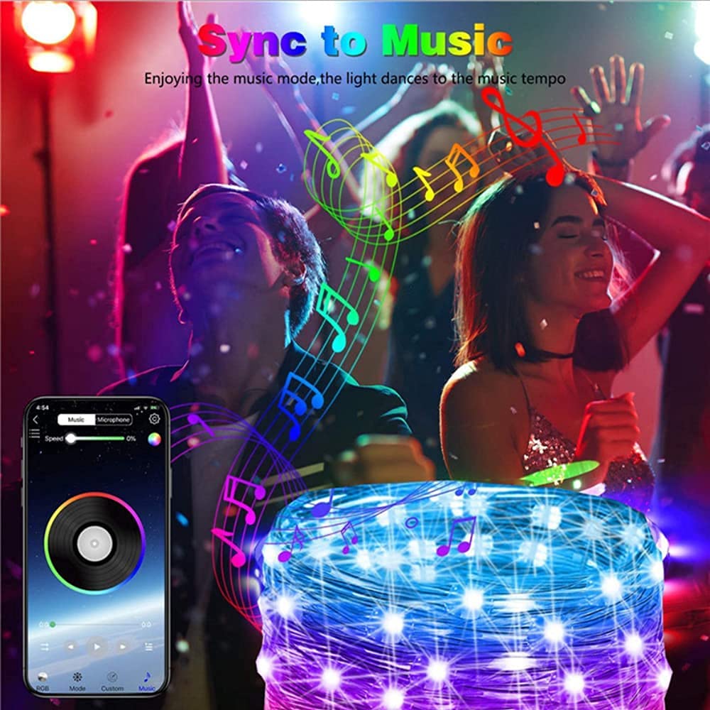SUVEUS 52Ft Trampoline Lights, Waterproof LED Lights for 16Ft 15Ft 14Ft 12Ft 10Ft Trampoline, 16 Colors Change with Remote and App Control, Sync up to Music, Super Bright for Kids to Play at Night