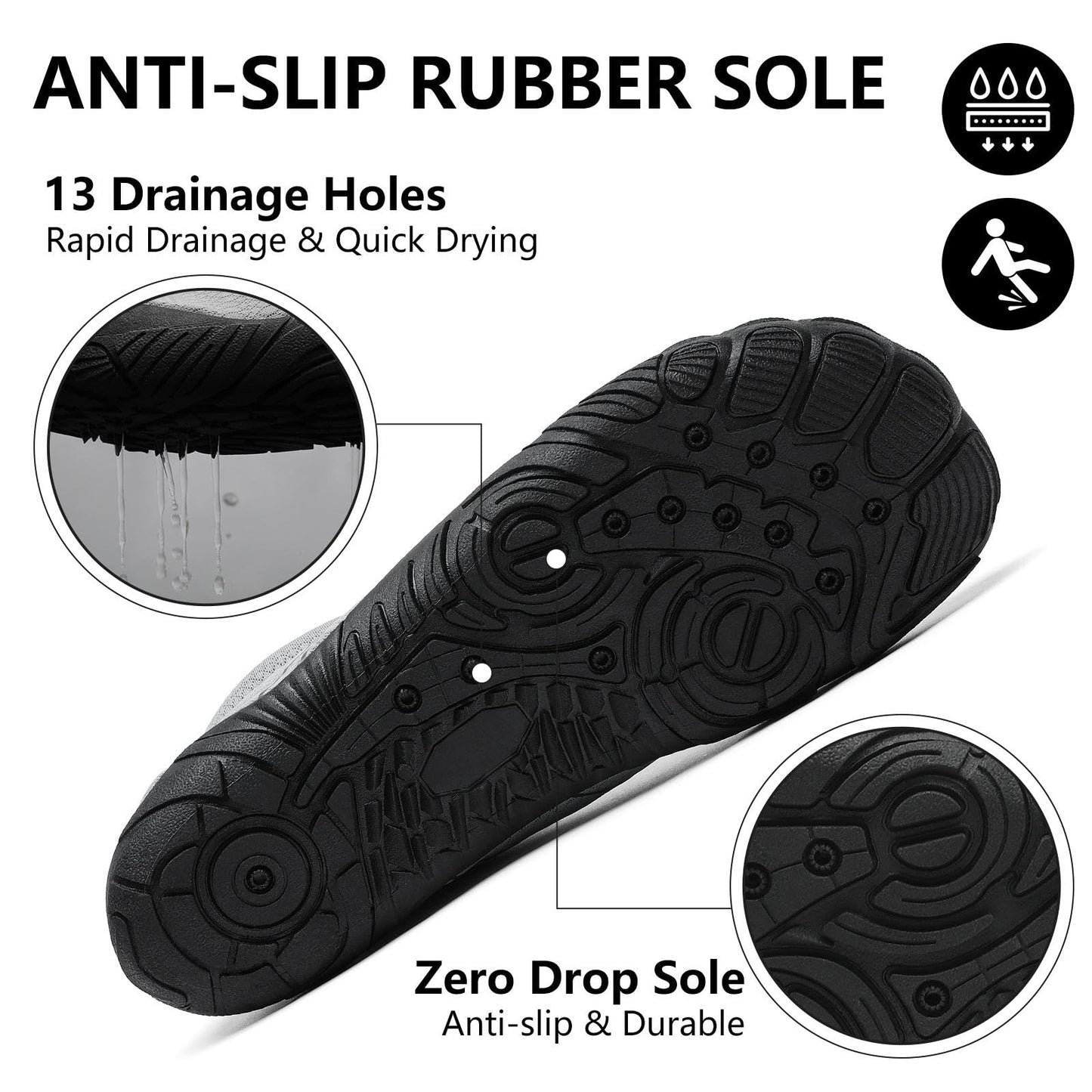 Mishansha Womens Mens Water Shoes Quick-Dry Wide Toe Barefoot Shoes