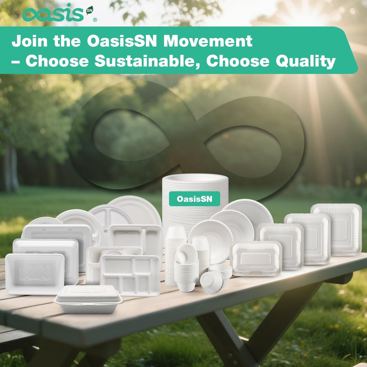 OasisSN 𝟵𝘅𝟲", 𝟲𝟴-𝗣𝗮𝗰𝗸 Clamshell Take Out Food Containers, Compostable Heavy-Duty Disposable Paper Lunch Boxes，Eco-Friendly Biodegradable To Go Containers For Food(White)