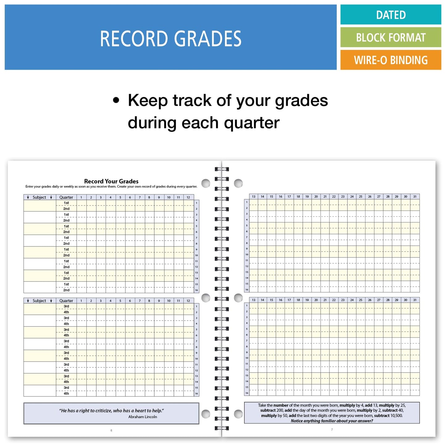 Elan Publishing Company Dated Student Planner: for Middle or High School August - July Dated for 2026-2027 Academic Year (Blue)