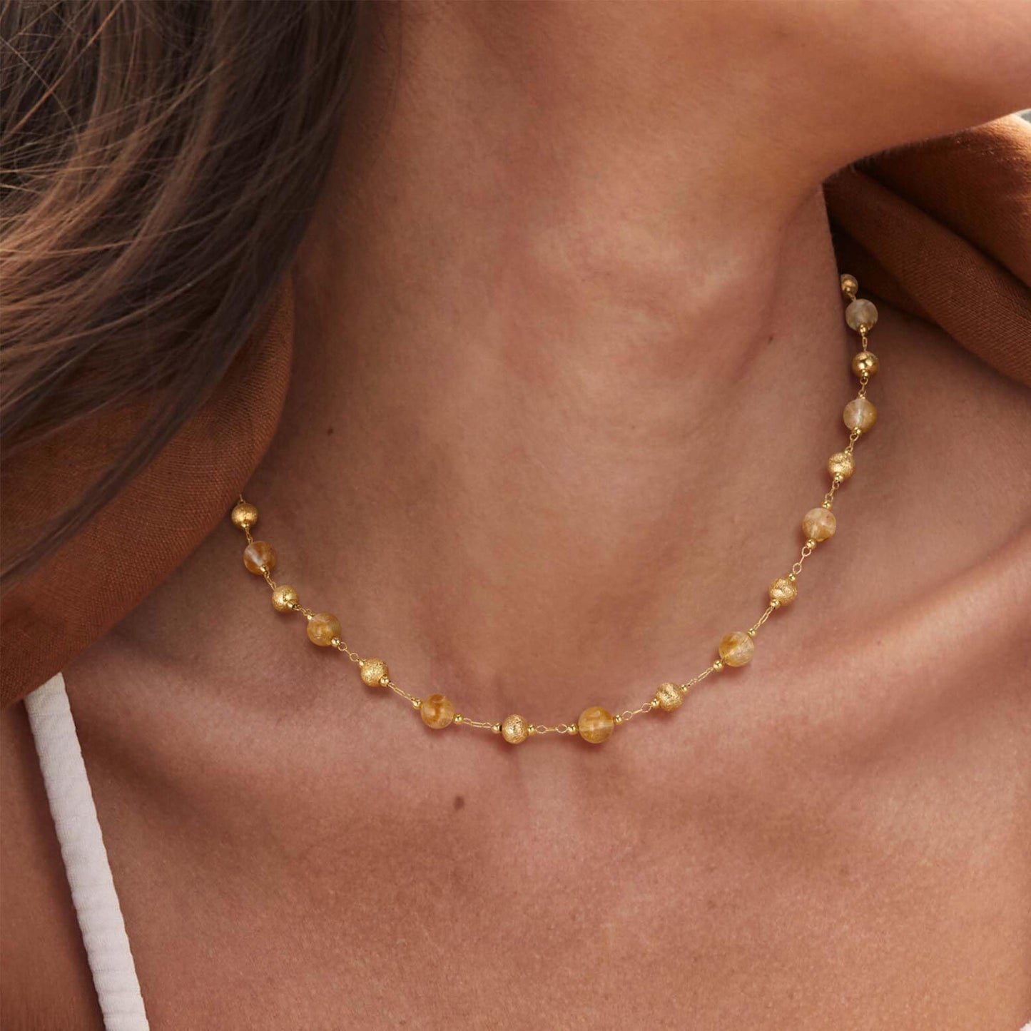 LOLAR RAY Turquoise Jewelry for Women - 14K Gold Plated Turquoise Necklace for Women Colorful Beaded Necklaces Summer Beach Boho Choker Bead Gift