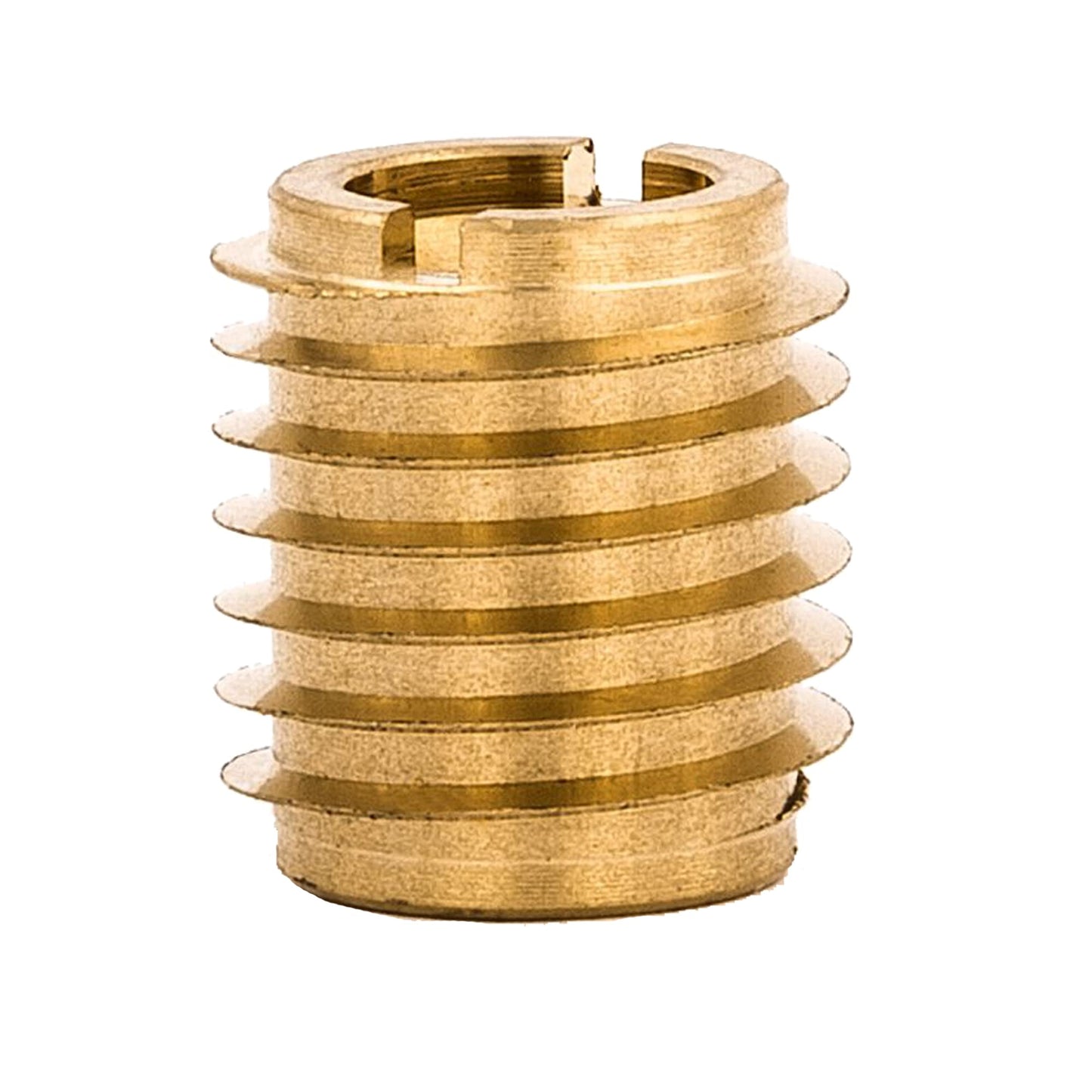 E-Z LOK Knife Threaded Insert for Hard-Wood, Brass Thread Inserts 10-32 Internal Threads, 0.500" Length Pack of 25