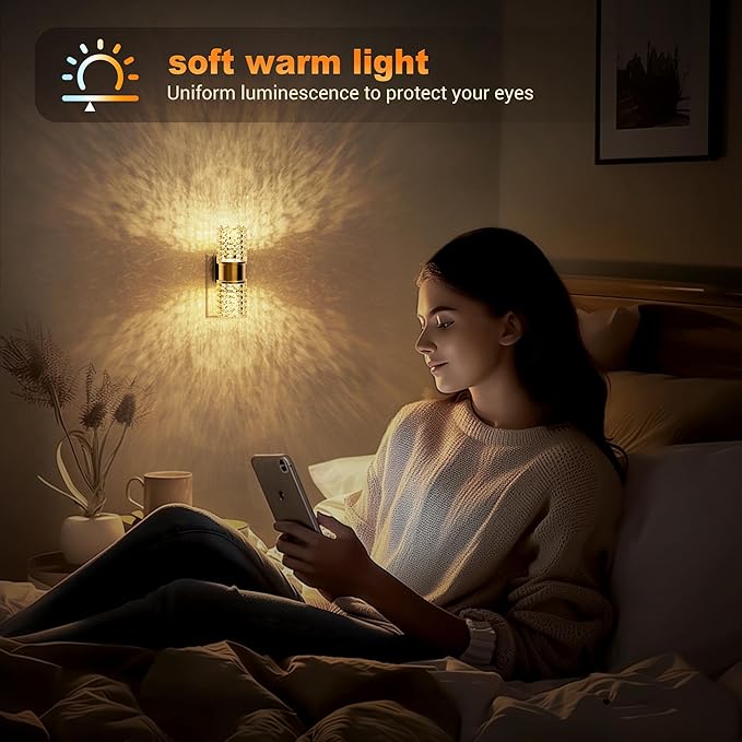 JandCase Night Light, Night Lights Plug into Wall,Automatic LED Night Light with Adjustable Brightness, 3000K Plug in Night Lights with Auto Light Sensor, for Bathroom Hallway Decor
