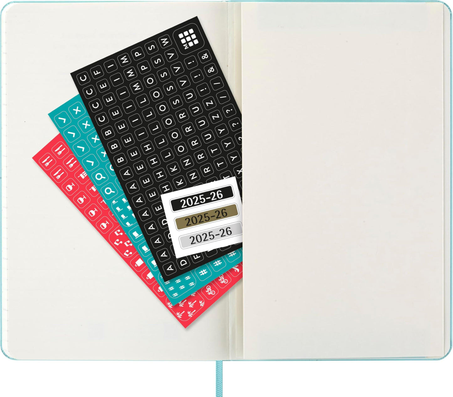 Moleskine Classic 18 Month 2025-2026 Weekly Planner, Hard Cover, Large (5" x 8.25"), Aquamarine, 208 pages