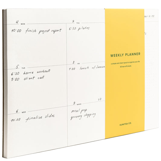 Weekly To-Do List Notepad – Desk Pad for Work and Study, Minimal, 11.7x8.3 Inches