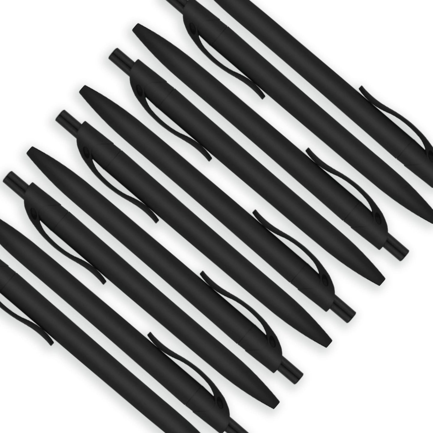 Deegtran Bulk Pens, 400 Pack No Bleed Black Barrel Click Pens, Retractable Ballpoint Pens, Medium Point, Smooth Ink, 1.0MM Black Ink