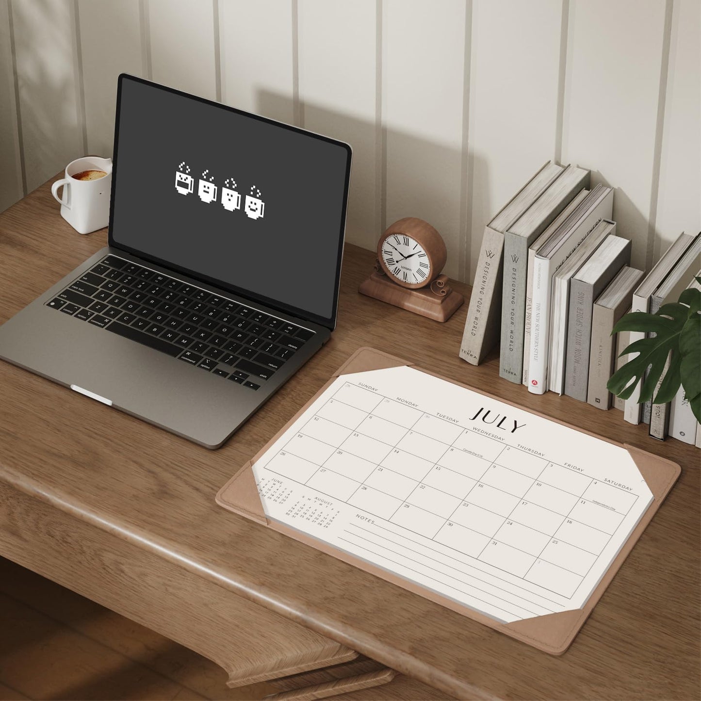 Jotsome Desk Calendar 2026-2027 with Desktop Mat, Desk Pad Calendar From Now to June 2027 14x10.5 inch, Desk Blotter Calendar for Home Office and School, Easy Planning, Gift for the Holidays, Apricot
