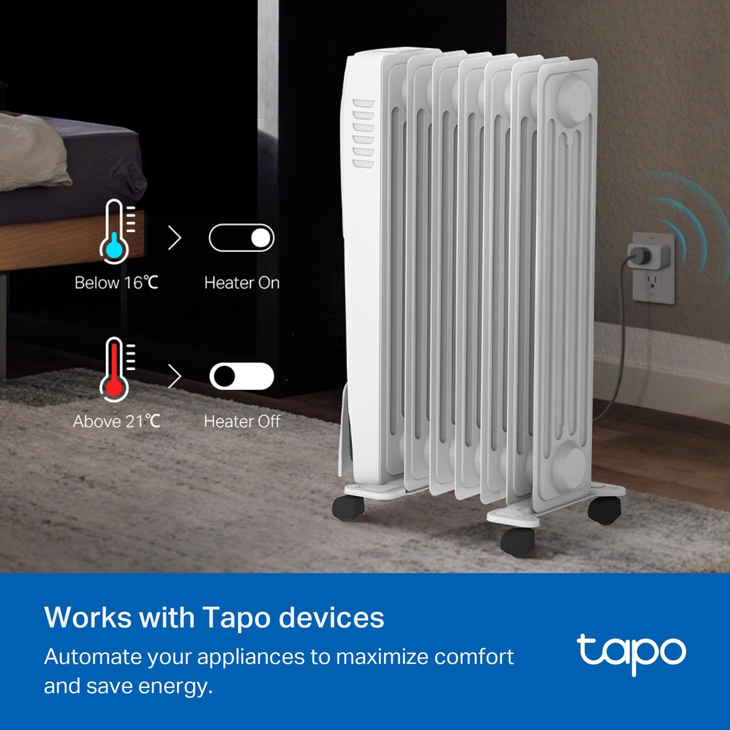 TP-Link Tapo Smart Temperature and Humidity Sensor T310, White, Requires Tapo Hub, High-Accuracy Swiss-Made Sensor, Real-Time Notifications, Free Data Storage, Long-Lasting Performance