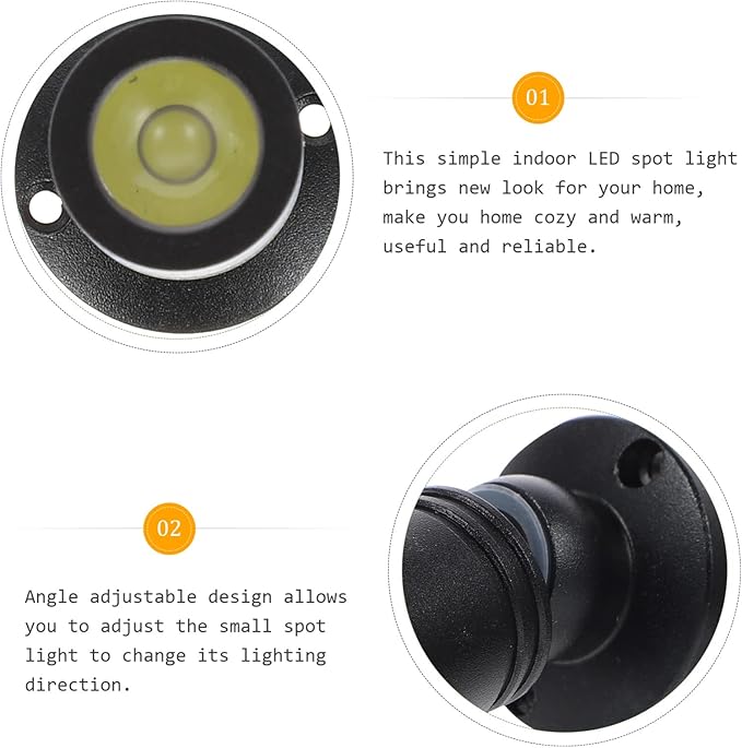 Uonlytech USB Powered Small Led Spotlight for Jewelry Showcase Under Cabinet Lighting Indoor Mini Adjustable Angle Display Lamp