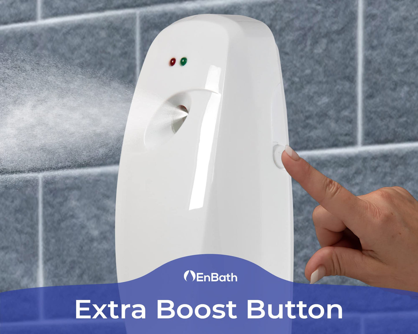 Automatic Air Freshener Spray Dispenser (4-Pack) Wall Mounted or Free Standing, Commercial and Home Use, Multiple Time Scent/Mist Release Settings for Room/Bathroom Sprayer (White)