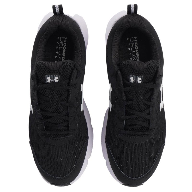 Under Armour Men's Charged Assert 10, (001) Black/Black/White, 7, US
