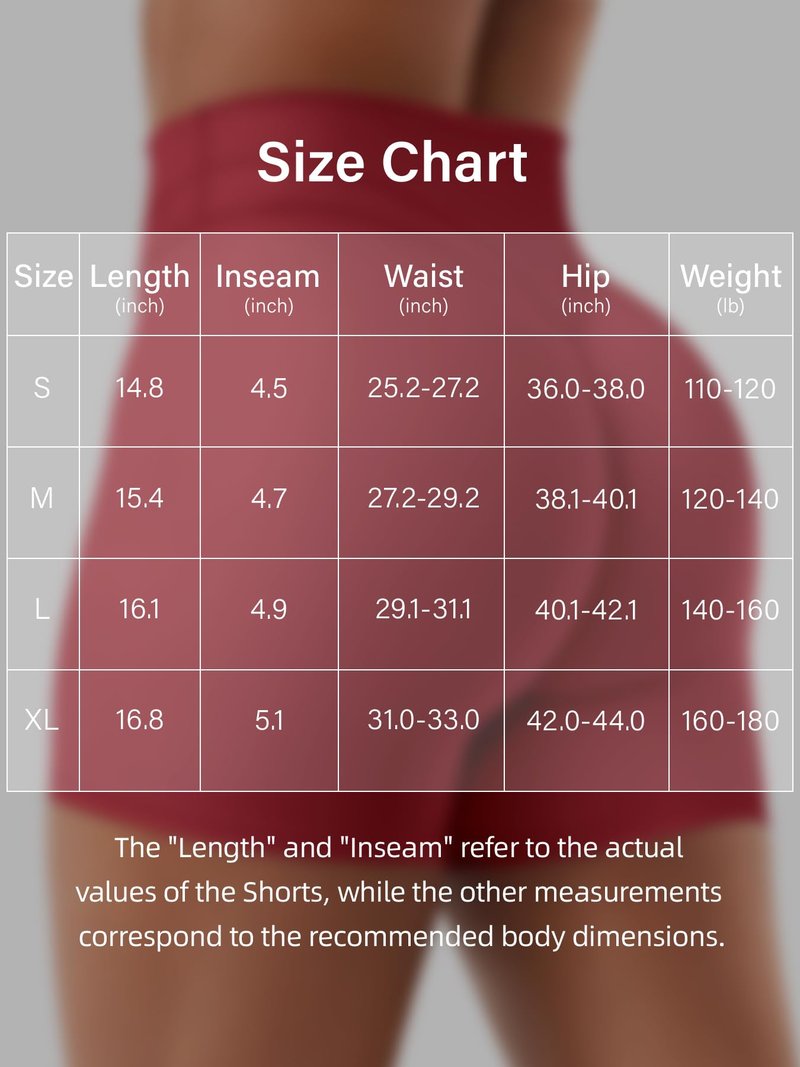 YEOREO Women Workout Yoga Shorts 4.5" No Front Seam Hidden Scrunch Almiy High Rise Buttery Biker Shorts Red S