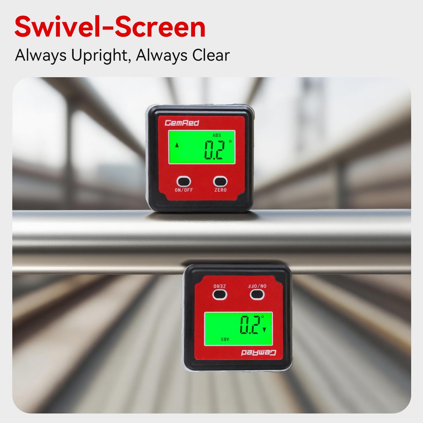 GemRed 82412 Digital Angle Gauge (Green Backlight)
