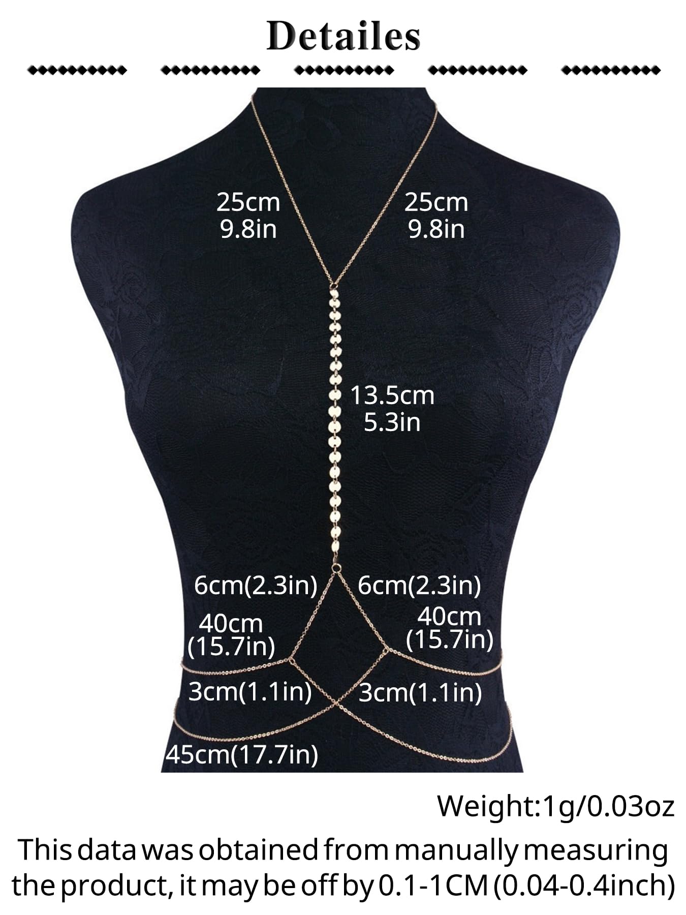 Longita Gold Body Chain Jewelry for Women Body Jewelry for Women Sexy Bikini Bra Chains Summer Holiday Accessories Trendy Dainty no Tarnish Waterproof