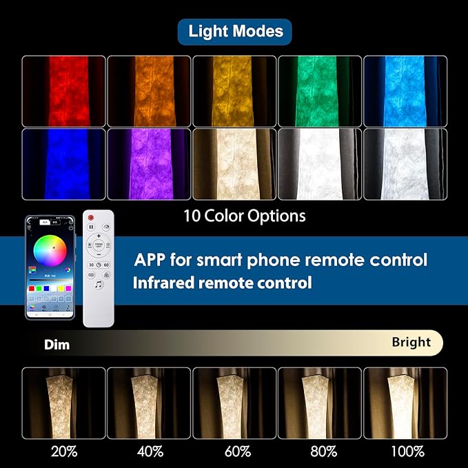 Floor Lamp, RGB Color Changing Led Smart Lamp, Music Sync, APP Remote Control, 62'' Standing Lamp for Living Room Bedroom Game Room