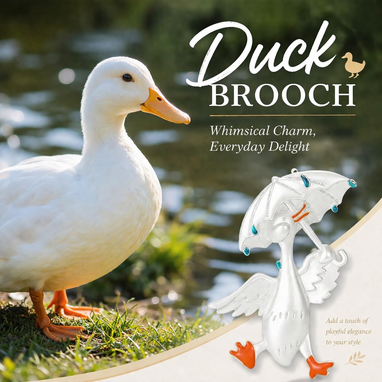 Duck Brooch for Women Cute Duck Pin Birthdays and Holidays for Family and Friends