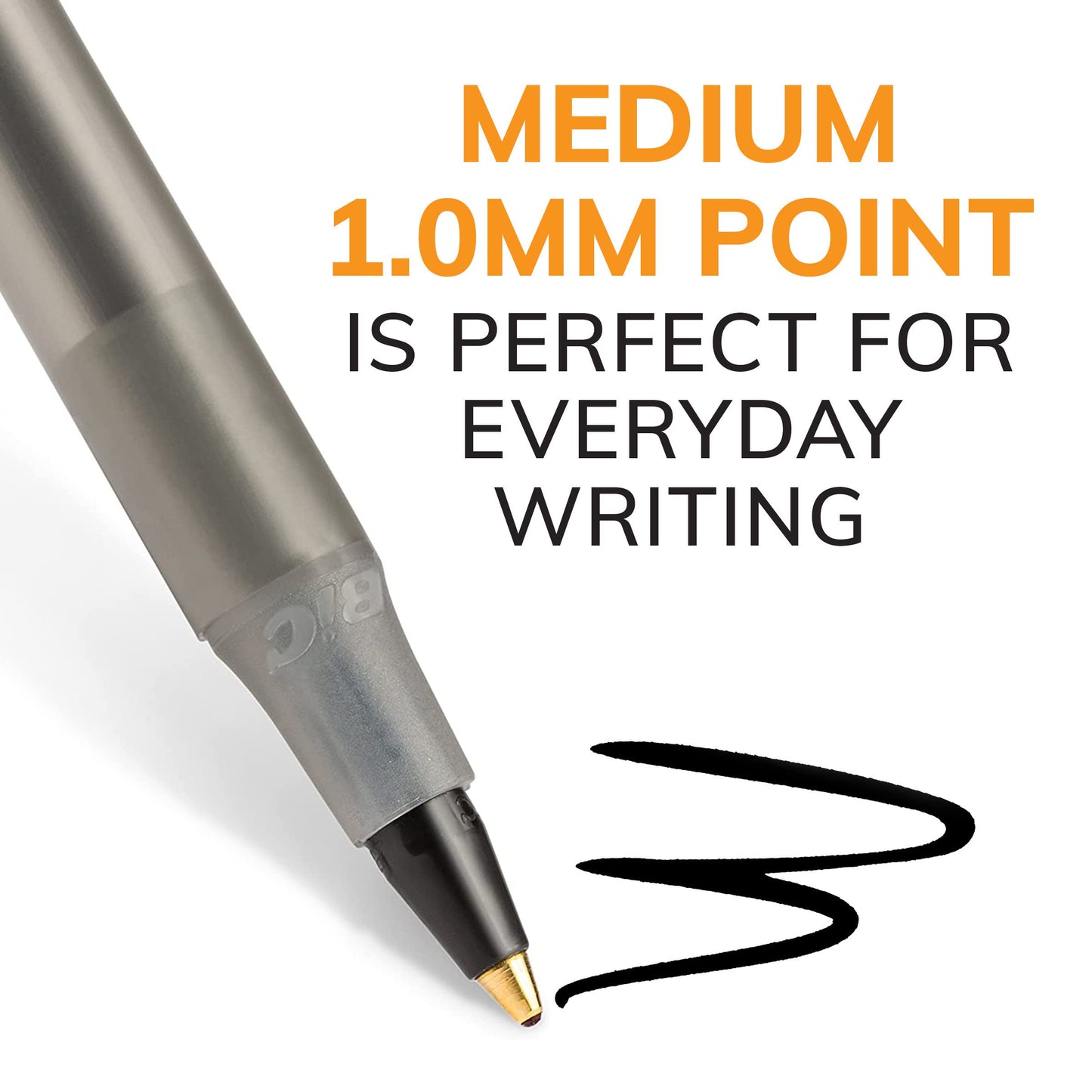 BIC Round Stic Xtra Life Ballpoint Pen, Ultra Long Lasting and Consistent Performance, 144-Count in Black Ink