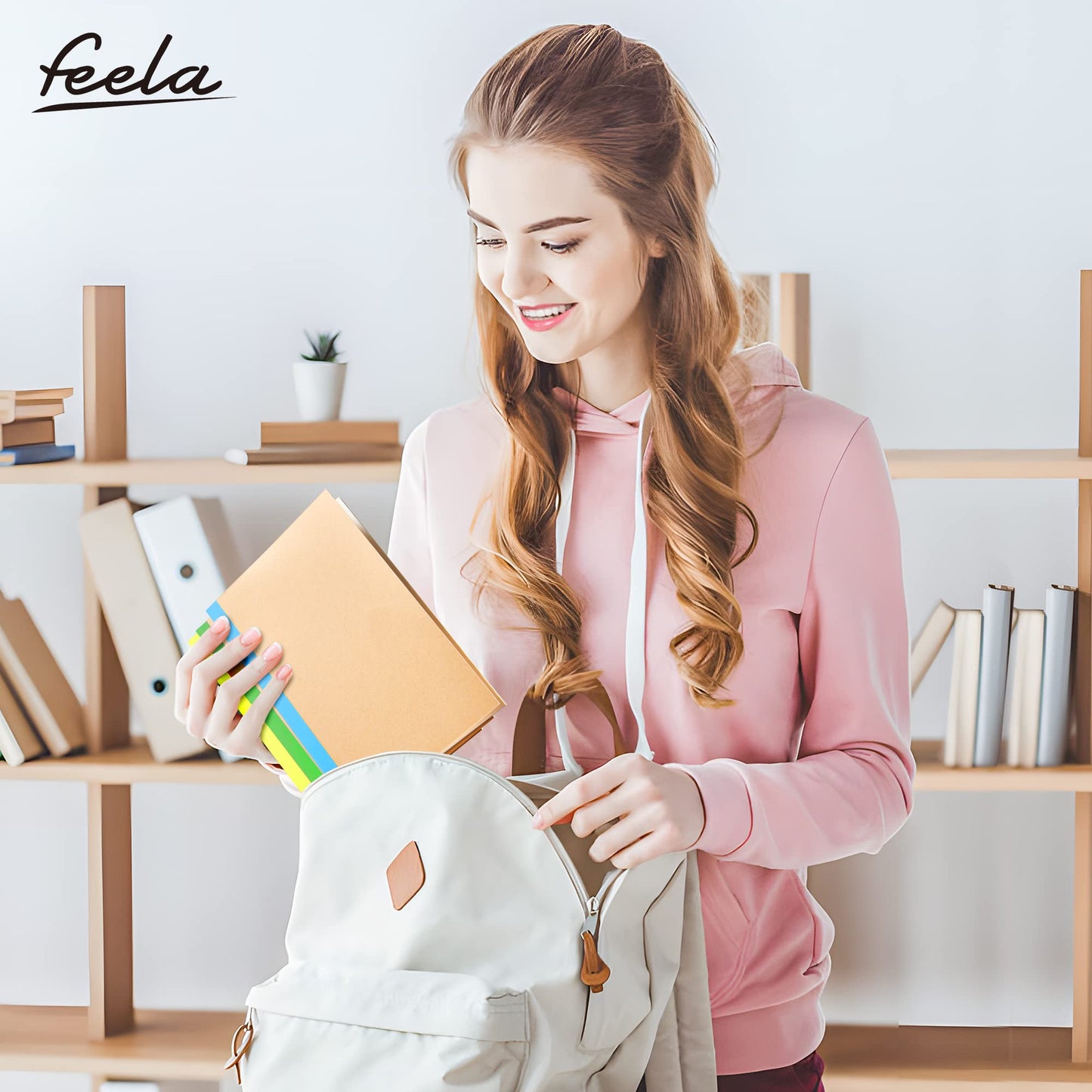 feela 80 Pack Composition Notebooks Bulk, Kraft Cover Lined Blank College Ruled Composition Travel Journals with Rainbow Spines For Women Students Business, 60 Pages, 8.3”x 5.5”, A5, 8 Colors