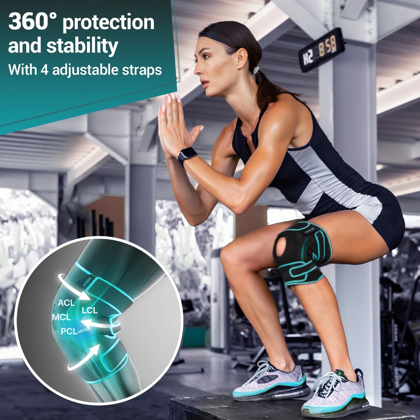 DR. BRACE ELITE Knee Brace with Side Stabilizers & Patella Gel Pads for Maximum Knee Pain Support and fast recovery for men and women-Please Check How To Size Video (Earth, Medium)