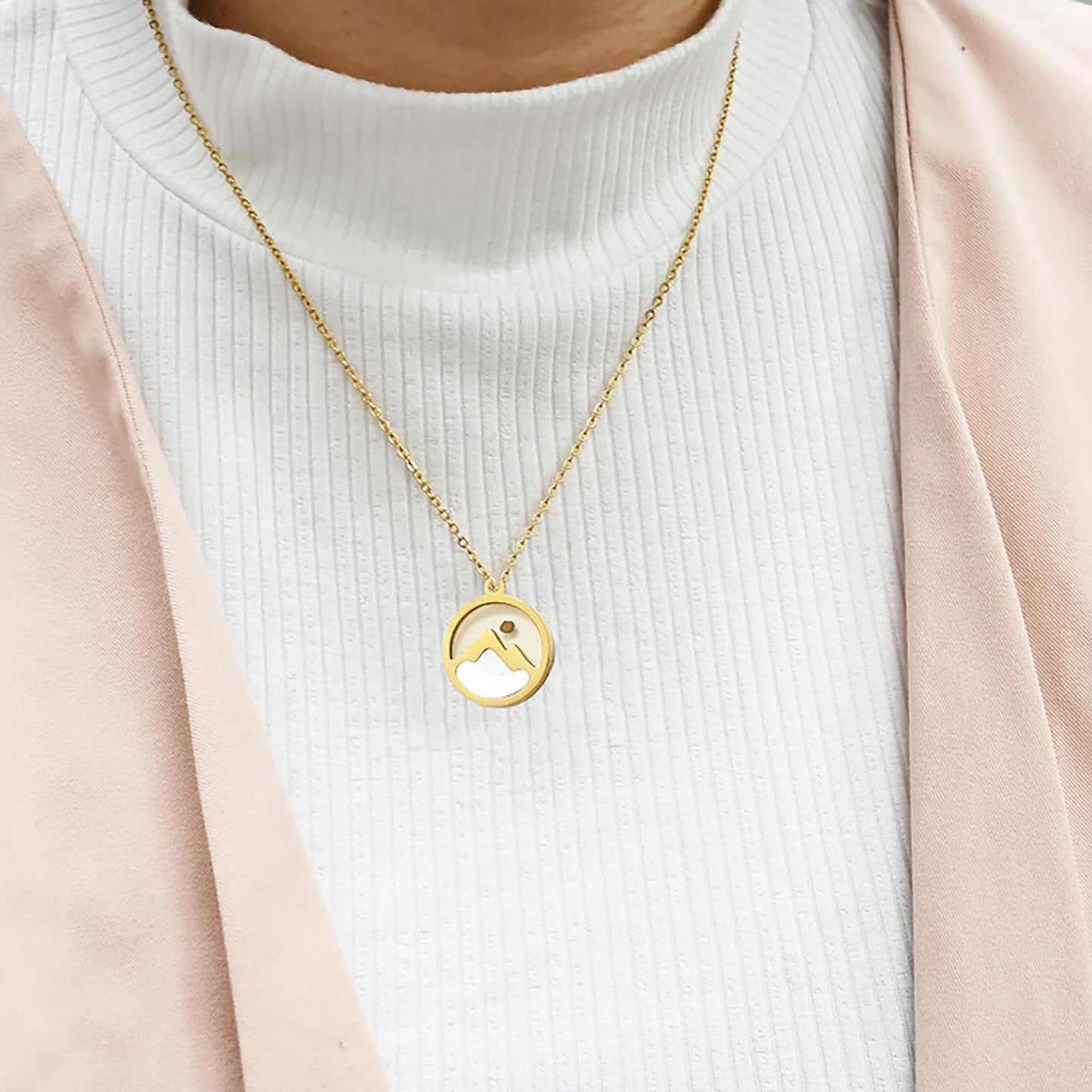 VLIEGEN Mustard Seed Necklace - Stainless Steel Faith Mountain Jewelry for Women & Men styleB