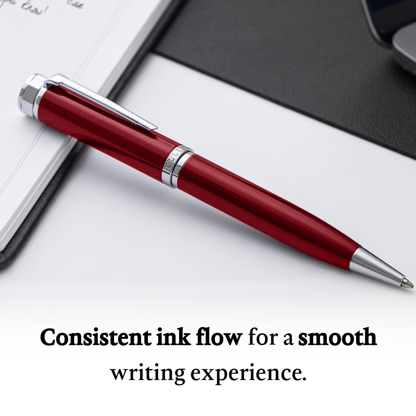 Ellington Pens Luxury Ballpoint Pen – Premium Quality, Smooth Writing Experience, Elegant Design, Includes 2 Ink Refills (Black & Blue) – Ideal for Professionals and Gift Giving