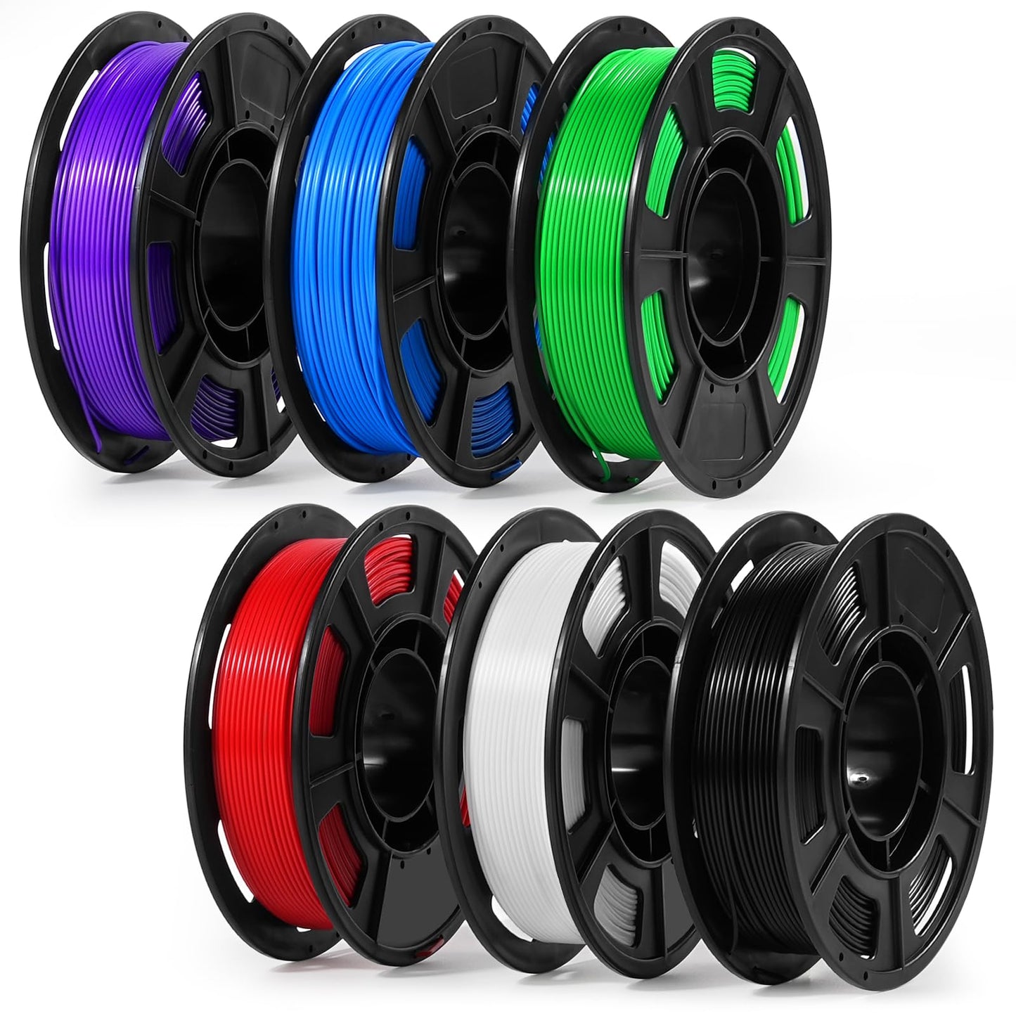 Dynta 3D Printer Filament 250g 53mm Spool - 1.75mm High Precision Regular PLA Compatible with FLASHFORGE, Bambu Lab A1, Creality Ender-3 V3, Black, White, Red, Green, Blue, Purple for Beginners
