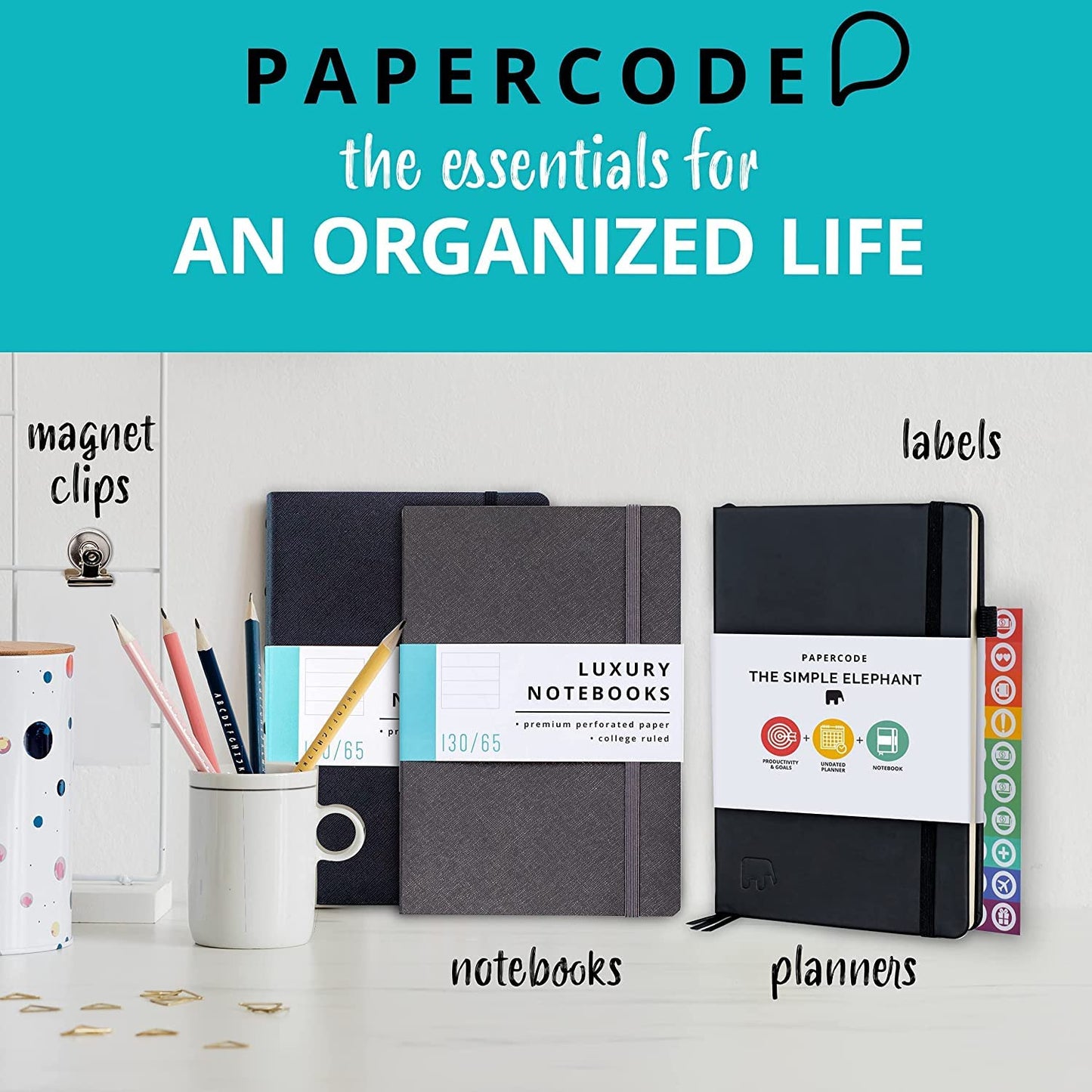 Undated Leather Planner 2025-2026 – Daily, Weekly & Monthly Organizer | Stylish 8.25" x 5.75" Agenda Book with Pen Holder | No-Bleed Thick Paper | To-Do Lists & Goal Planner for Work, School & Life